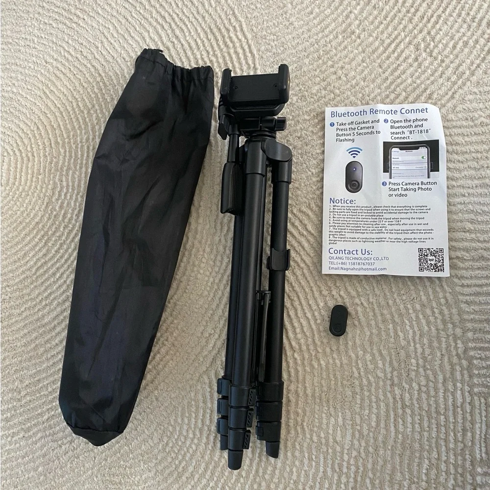 Phone Tripod 55in Professional Video Recording Camera Photography Stand